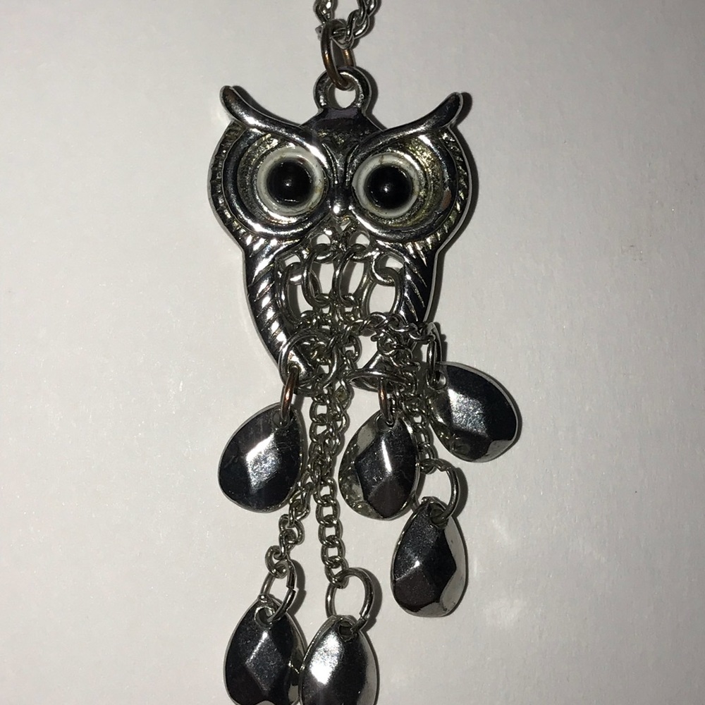 silver owl necklace